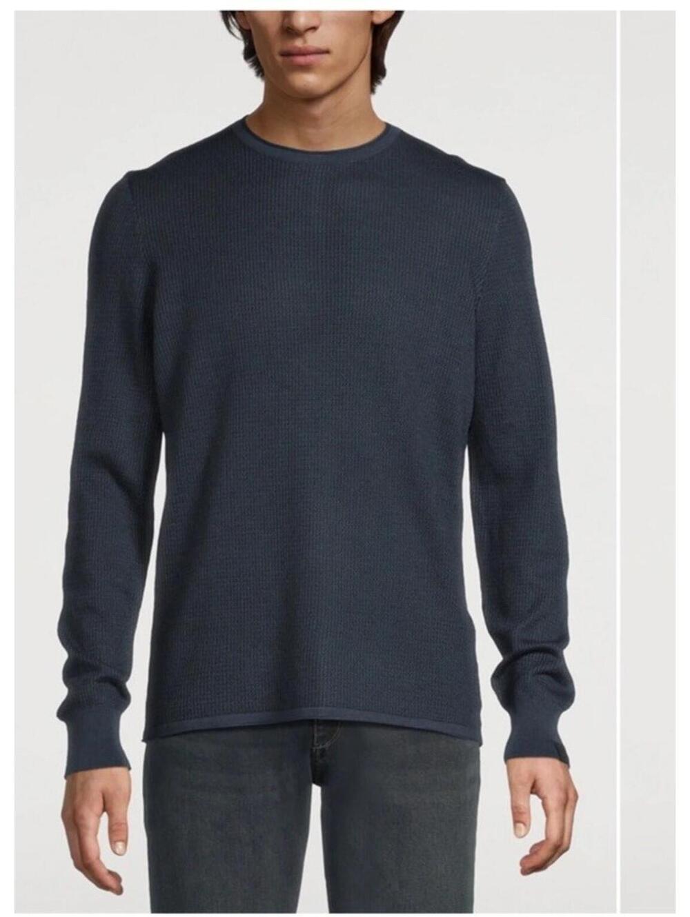 NWT $298 Rag‎ & Bone Men's Navy Wool Blend Crewneck Sweater Size: Medium